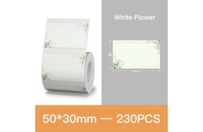 NIIMBOT LABELS 50x30mm 230 labels WHITE FLOWER